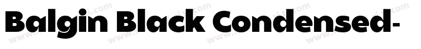 Balgin Black Condensed字体转换
